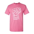 thumbnail image 1 of Shop4Ever Men's Inspiring Black Leaders Fist Graphic T-shirt XX-Large Azalea Pink, 1 of 5