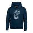 thumbnail image 1 of Shop4Ever Men's Inspiring Black Leaders Fist Hooded Sweatshirt Hoodie XX-Large Navy, 1 of 5