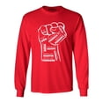 thumbnail image 1 of Shop4Ever Men's Inspiring Black Leaders Fist Long Sleeve Shirt Large Red, 1 of 5