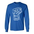 thumbnail image 1 of Shop4Ever Men's Inspiring Black Leaders Fist Long Sleeve Shirt Medium Royal Blue, 1 of 5