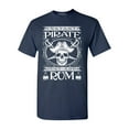 thumbnail image 1 of Shop4Ever Men's Instant Pirate Just Add Rum Graphic T-shirt Large Navy, 1 of 5