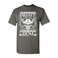 thumbnail image 1 of Shop4Ever Men's Instant Pirate Just Add Rum Graphic T-shirt Small Charcoal, 1 of 5