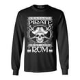 thumbnail image 1 of Shop4Ever Men's Instant Pirate Just Add Rum Long Sleeve Shirt 2XL Black, 1 of 5