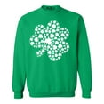 thumbnail image 1 of Shop4Ever Men's Irish Shamrock Clover Cloud St. Patrick's Day Crewneck Sweatshirt XXX-Large Irish Green, 1 of 5