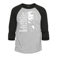 thumbnail image 1 of Shop4Ever Men's  It Is Easier to Build Strong Children Fred Douglass Graphic Raglan Baseball Shirt Small Heather Grey/Black, 1 of 4