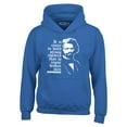 thumbnail image 1 of Shop4Ever Men's It Is Easier to Build Strong Children Fred Douglass Hooded Sweatshirt Hoodie Medium Royal Blue, 1 of 5