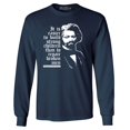 thumbnail image 1 of Shop4Ever Men's It Is Easier to Build Strong Children Fred Douglass Long Sleeve Shirt XX-Large Navy, 1 of 5
