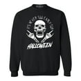 thumbnail image 1 of Shop4Ever Men's It's Never Too Early for Halloween Skull Skeleton Crewneck Sweatshirt Small Black, 1 of 5