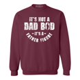 thumbnail image 1 of Shop4Ever Men's It's Not A Dad BOD It's A Father Figure Crewneck Sweatshirt XXX-Large Maroon, 1 of 5