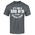 thumbnail image 1 of Shop4Ever Men's It's Not A Dad BOD It's A Father Figure Graphic T-shirt Large Charcoal, 1 of 5