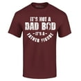 thumbnail image 1 of Shop4Ever Men's It's Not A Dad BOD It's A Father Figure Graphic T-shirt Small Maroon, 1 of 5
