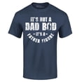 thumbnail image 1 of Shop4Ever Men's It's Not A Dad BOD It's A Father Figure Graphic T-shirt Small Navy, 1 of 5