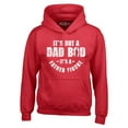 thumbnail image 1 of Shop4Ever Men's It's Not A Dad BOD It's A Father Figure Hooded Sweatshirt Hoodie X-Large Red, 1 of 5