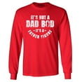 thumbnail image 1 of Shop4Ever Men's It's Not A Dad BOD It's A Father Figure Long Sleeve Shirt Small Red, 1 of 5