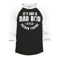 thumbnail image 1 of Shop4Ever Men's It's Not A Dad BOD It's A Father Figure Raglan Baseball Shirt Large Black/White, 1 of 4