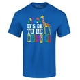 thumbnail image 1 of Shop4Ever Men's It's OK to Be Different Autism Awareness Giraffe Graphic T-shirt Large Royal Blue, 1 of 5