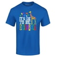 thumbnail image 1 of Shop4Ever Men's It's OK to Be Different Autism Awareness Giraffe Graphic T-shirt XXX-Large Royal Blue, 1 of 5