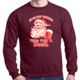 thumbnail image 1 of Shop4Ever Men's It's The Most Wonderful Time For A Beer Santa Crewneck Sweatshirt X-Large Maroon, 1 of 5