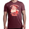thumbnail image 1 of Shop4Ever Men's It's The Most Wonderful Time For A Beer Santa Graphic T-shirt XXX-Large Maroon, 1 of 5