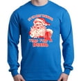 thumbnail image 1 of Shop4Ever Men's It's The Most Wonderful Time For A Beer Santa Long Sleeve Shirt Medium Royal Blue, 1 of 5