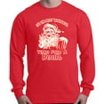 thumbnail image 1 of Shop4Ever Men's It's The Most Wonderful Time For A Beer Santa Long Sleeve Shirt Small Red, 1 of 5
