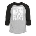 thumbnail image 1 of Shop4Ever Men's It's Weird Being The Same Age as Old People Raglan Baseball Shirt X-Large Heather Grey/Black, 1 of 4