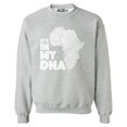 thumbnail image 1 of Shop4Ever Men's It's in My DNA African Pride Crewneck Sweatshirt X-Large Sports Grey, 1 of 5