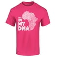thumbnail image 1 of Shop4Ever Men's It's in My DNA African Pride Graphic T-shirt Medium Heliconia Pink, 1 of 5