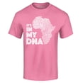 thumbnail image 1 of Shop4Ever Men's It's in My DNA African Pride Graphic T-shirt XX-Large Azalea Pink, 1 of 5