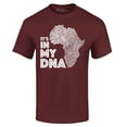 thumbnail image 1 of Shop4Ever Men's It's in My DNA African Pride Graphic T-shirt XXX-Large Maroon, 1 of 5