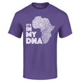 thumbnail image 1 of Shop4Ever Men's It's in My DNA African Pride Graphic T-shirt XXXXX-Large Purple, 1 of 5