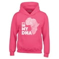 thumbnail image 1 of Shop4Ever Men's It's in My DNA African Pride Hooded Sweatshirt Hoodie Large Heliconia Pink, 1 of 5