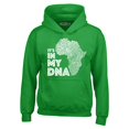 thumbnail image 1 of Shop4Ever Men's It's in My DNA African Pride Hooded Sweatshirt Hoodie Medium Irish Green, 1 of 5