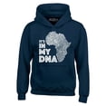 thumbnail image 1 of Shop4Ever Men's It's in My DNA African Pride Hooded Sweatshirt Hoodie Small Navy, 1 of 5
