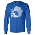 thumbnail image 1 of Shop4Ever Men's It's in My DNA African Pride Long Sleeve Shirt Medium Royal Blue, 1 of 5