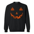 thumbnail image 1 of Shop4Ever Men's Jack O'Lantern Costume Pumpkin Face Halloween Crewneck Sweatshirt X-Large Black, 1 of 5