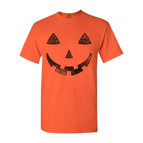 Shop4Ever Men's Jack O' Lantern Halloween Pumpkin Costume Graphic T-shirt Large Orange