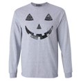thumbnail image 1 of Shop4Ever Men's Jack O' Lantern Halloween Pumpkin Costume Long Sleeve Shirt Small Sports Grey, 1 of 5