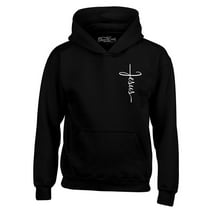 Shop4Ever Men's John 3:16 Bible Verse Script Cross Hooded Sweatshirt ...
