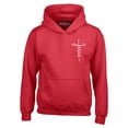 thumbnail image 1 of Shop4Ever Men's Jesus Cross Cursive Script Small  Hooded Sweatshirt Hoodie X-Large Red, 1 of 5