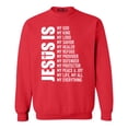 thumbnail image 1 of Shop4Ever Men's Jesus Is My Everything My God My Savior Christian Crewneck Sweatshirt Medium Red, 1 of 5