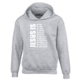 thumbnail image 1 of Shop4Ever Men's Jesus Is My Everything My God My Savior Christian Hooded Sweatshirt Hoodie XXX-Large Sports Grey, 1 of 5