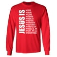 thumbnail image 1 of Shop4Ever Men's Jesus Is My Everything My God My Savior Christian Long Sleeve Shirt XX-Large Red, 1 of 5