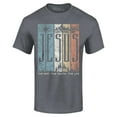 thumbnail image 1 of Shop4Ever Men's Jesus The Way The Life The Truth Graphic T-shirt Small Dark Heather, 1 of 5