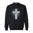 thumbnail image 1 of Shop4Ever Men's John 3:16 Cross Crewneck Sweatshirt XX-Large Black, 1 of 5
