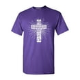 thumbnail image 1 of Shop4Ever Men's John 3:16 Cross Graphic T-shirt X-Large Purple, 1 of 5