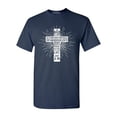 thumbnail image 1 of Shop4Ever Men's John 3:16 Cross Graphic T-shirt XXXX-Large Navy, 1 of 5