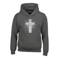 thumbnail image 1 of Shop4Ever Men's John 3:16 Cross Hooded Sweatshirt Hoodie X-Large Charcoal, 1 of 5