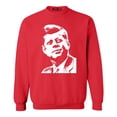 thumbnail image 1 of Shop4Ever Men's John F. Kennedy JFK 1960's President American Icon Crewneck Sweatshirt Small Red, 1 of 5