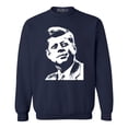 thumbnail image 1 of Shop4Ever Men's John F. Kennedy JFK 1960's President American Icon Crewneck Sweatshirt XXX-Large Navy, 1 of 5